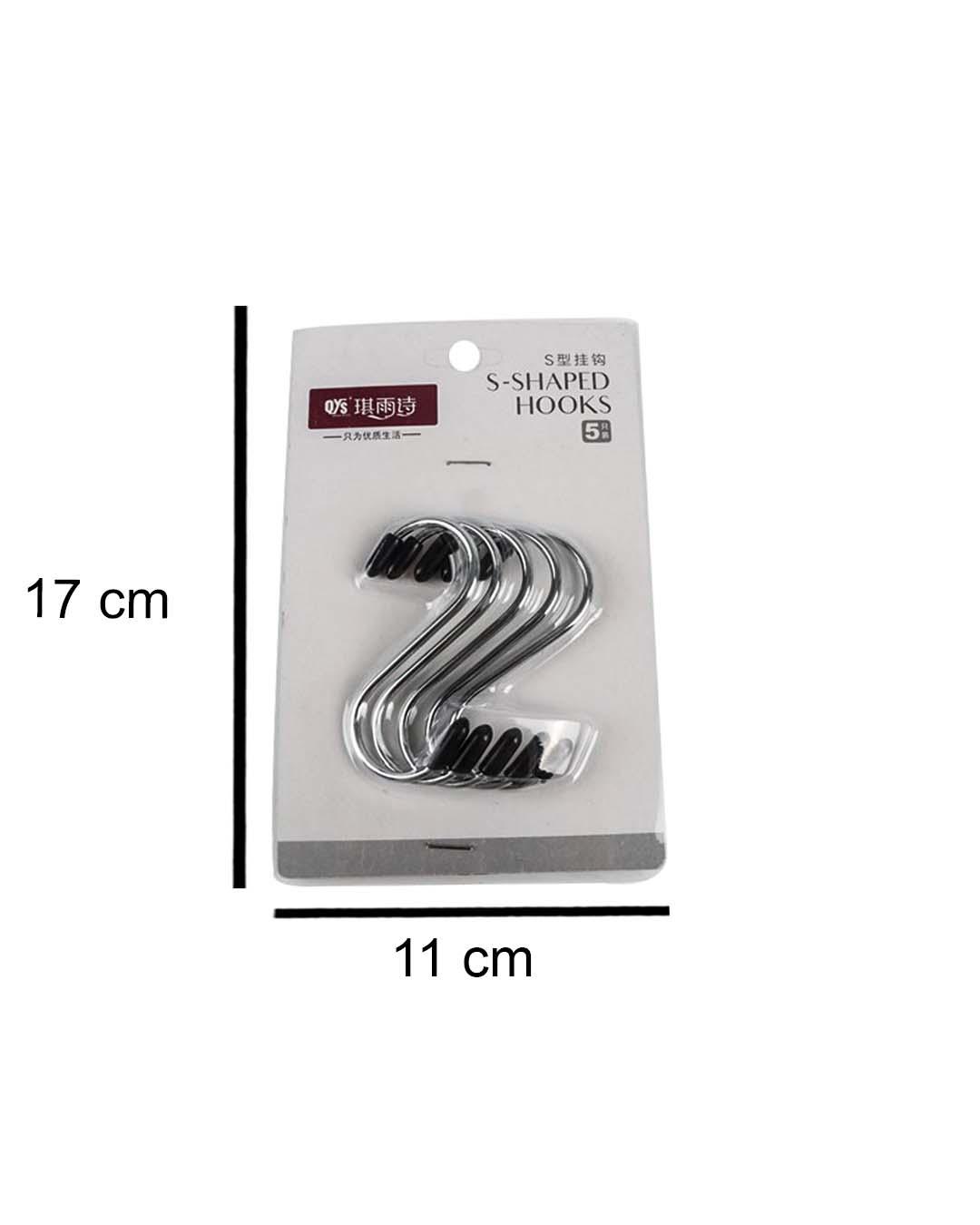 Hanging Hooks, Silver, Iron, Set of 5 Hooks - MARKET 99