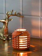 Hanging Tealight Candle Holder - Orange - MARKET 99