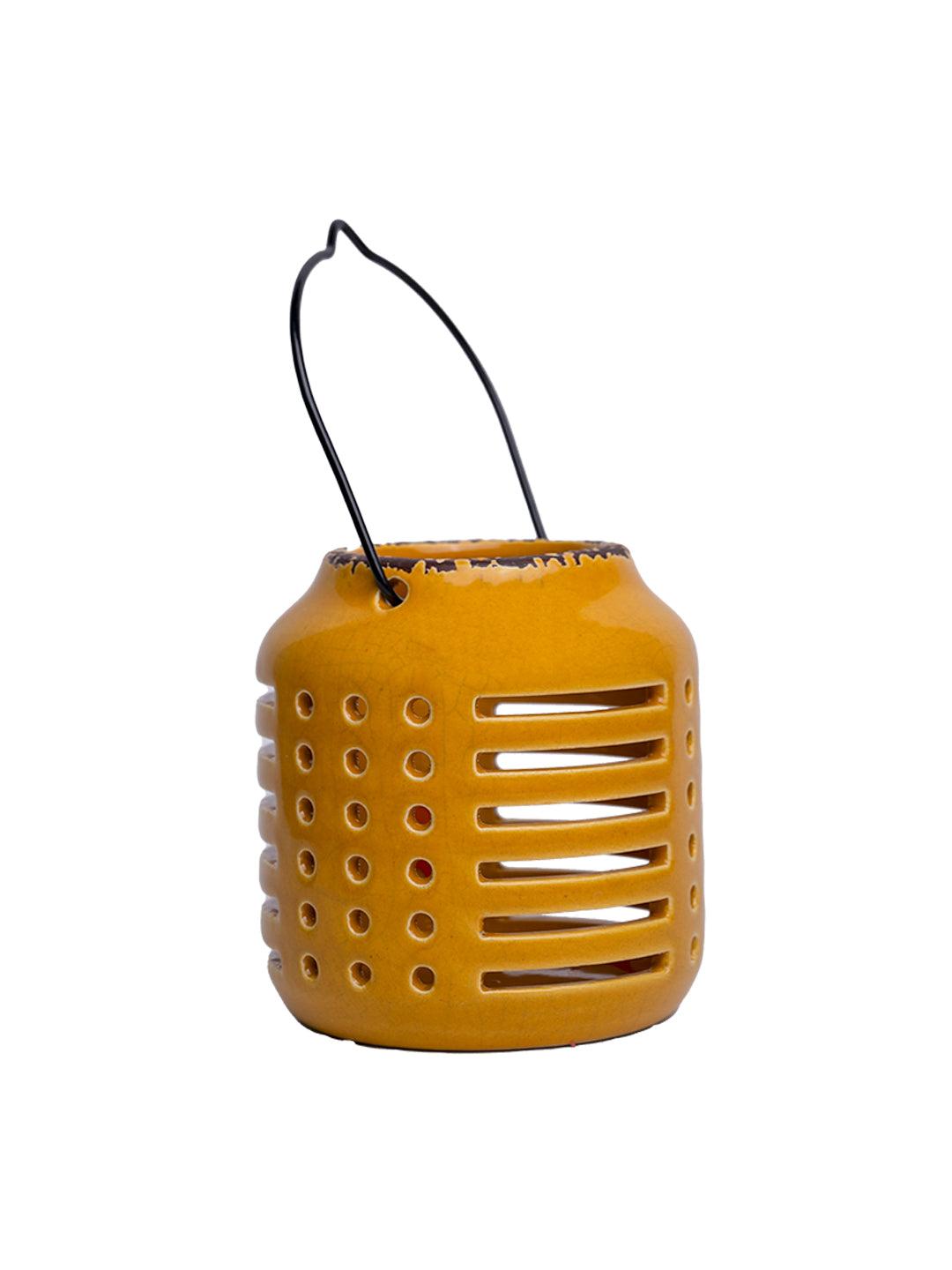 Hanging Tealight Candle Holder - Yellow - MARKET 99