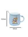 HAPPY DOG' Coffee Mug With Lid - Light Blue, Cat, 420 Ml - MARKET 99