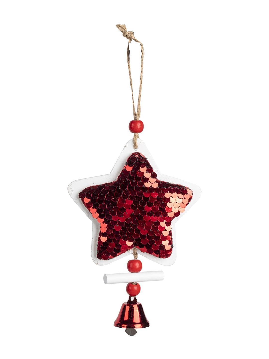 Heart & Star Design - Christmas Hanging Decorations Set Of 4 Pcs - MARKET 99