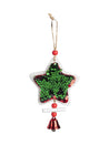 Heart & Star Design - Christmas Hanging Decorations Set Of 4 Pcs - MARKET 99