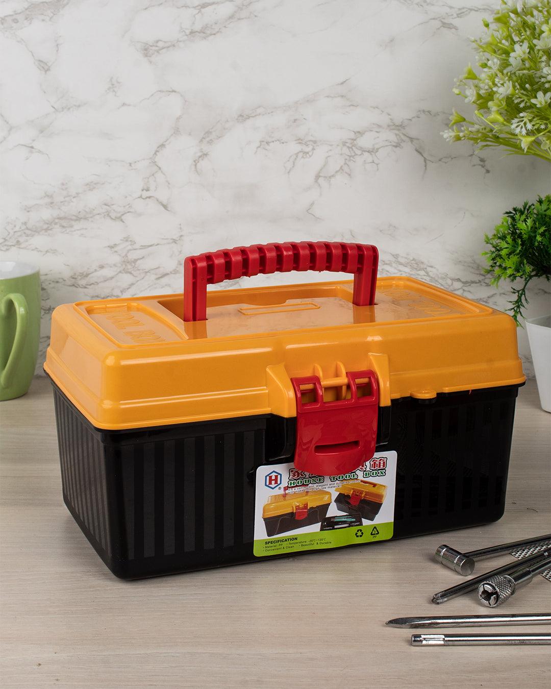 Heavy Duty Tool Box, Black & Yellow, Plastic - MARKET 99