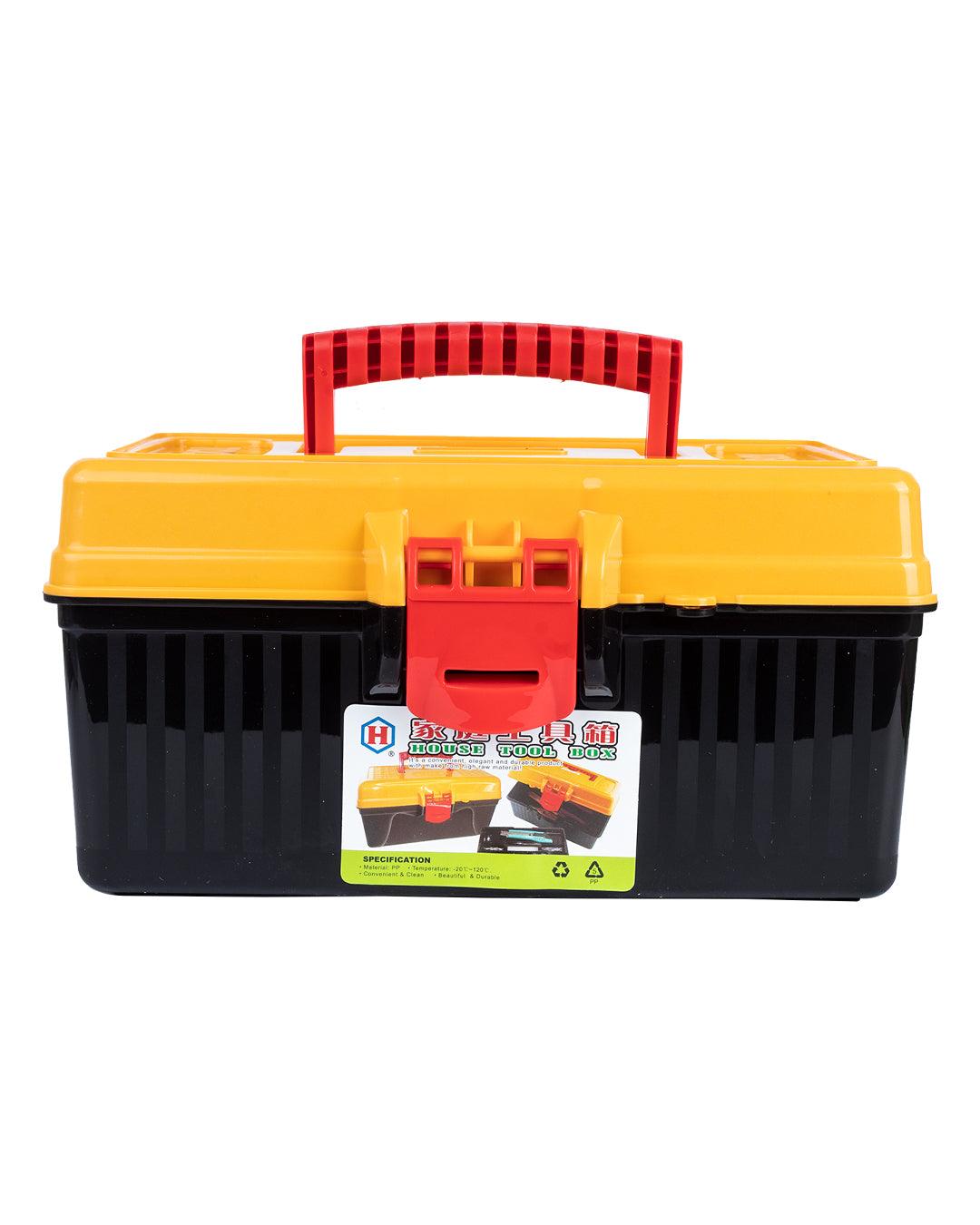 Buy Heavy Duty Tool Box, Black & Yellow, Plastic at the best price