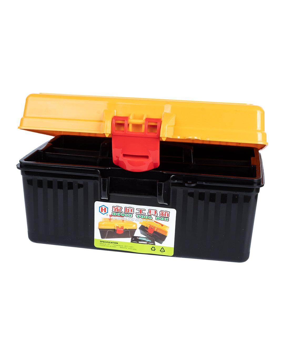 Heavy Duty Tool Box, Black & Yellow, Plastic - MARKET 99