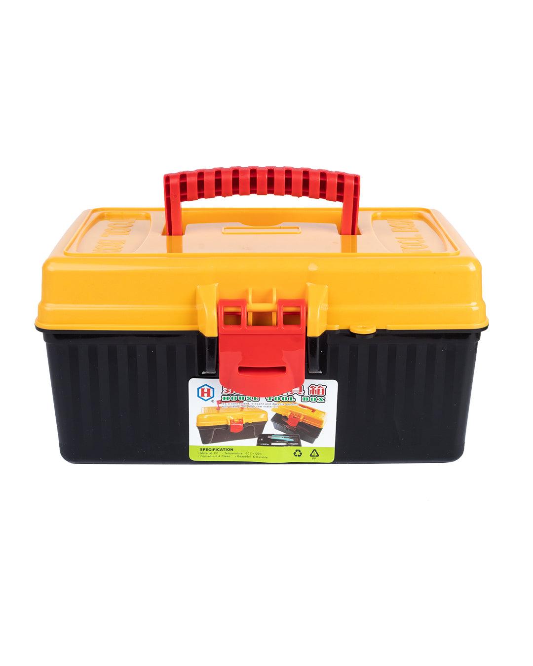 Heavy Duty Tool Box, Black & Yellow, Plastic - MARKET 99