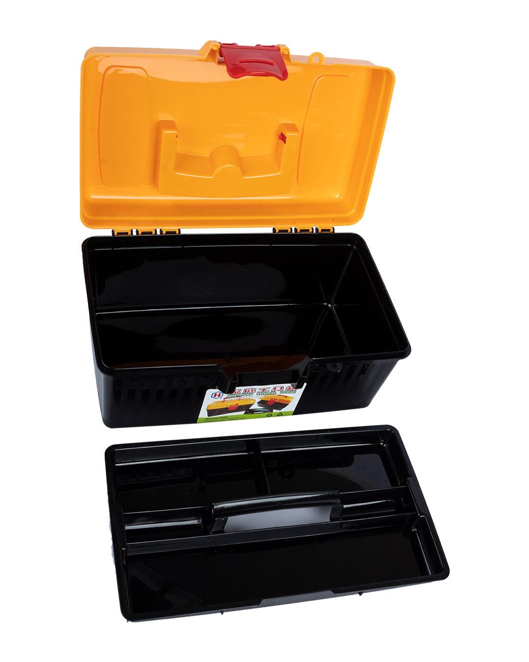 Heavy Duty Tool Box, Black & Yellow, Plastic - MARKET 99