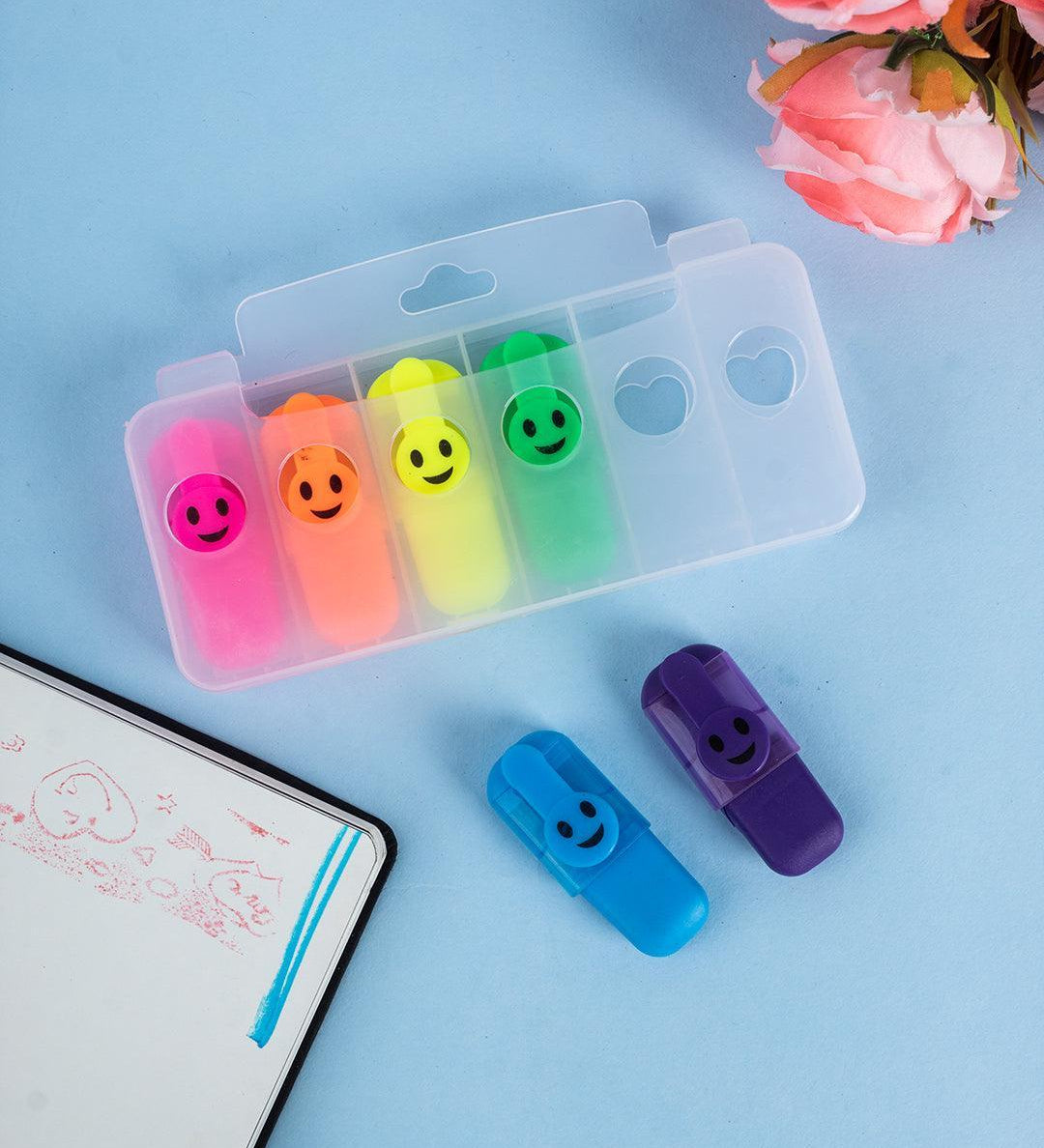 Highlighter Pens for Kid, Multicolour, Plastic, Set of 6 - MARKET 99