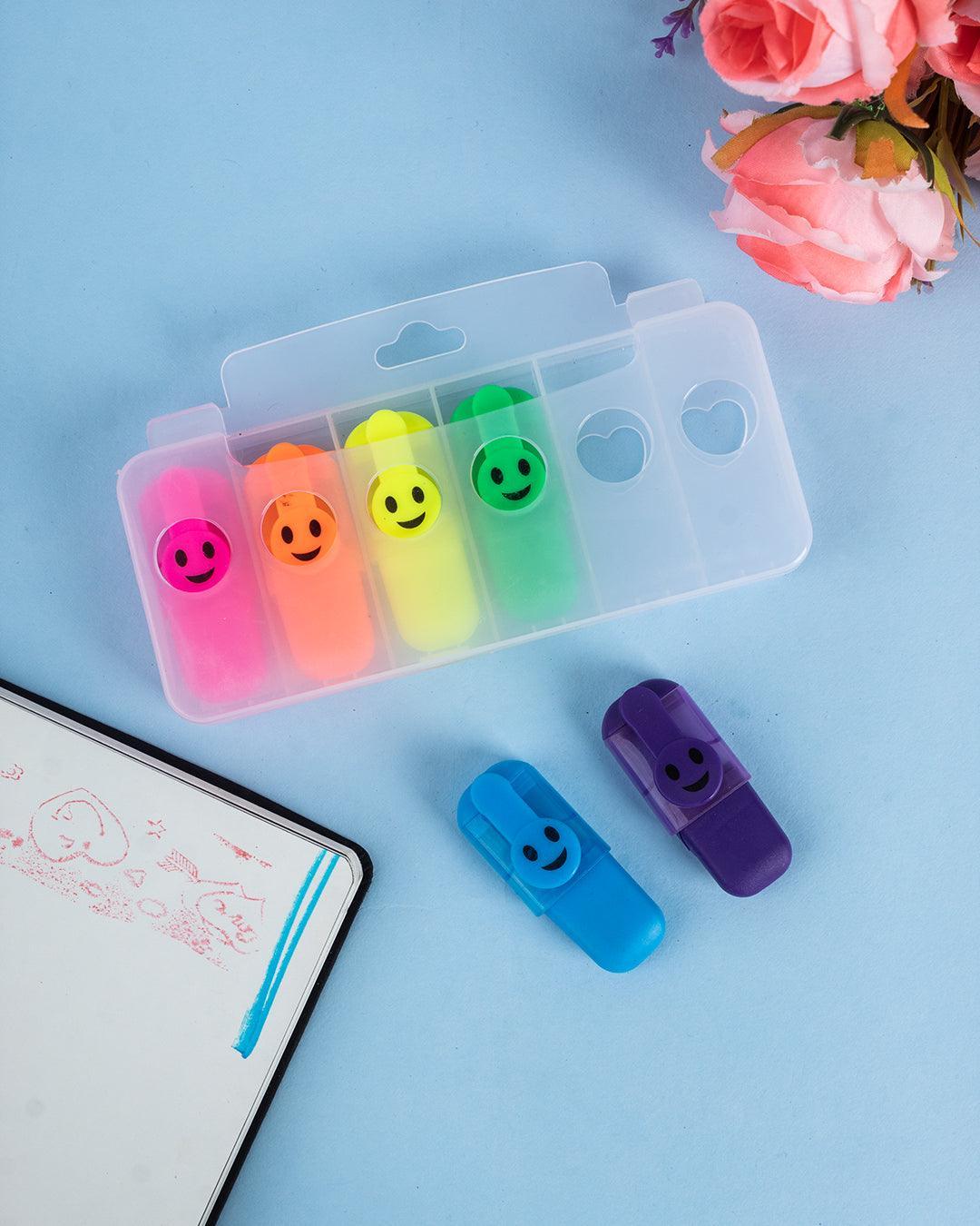 Highlighter Pens for Kid, Multicolour, Plastic, Set of 6 - MARKET 99