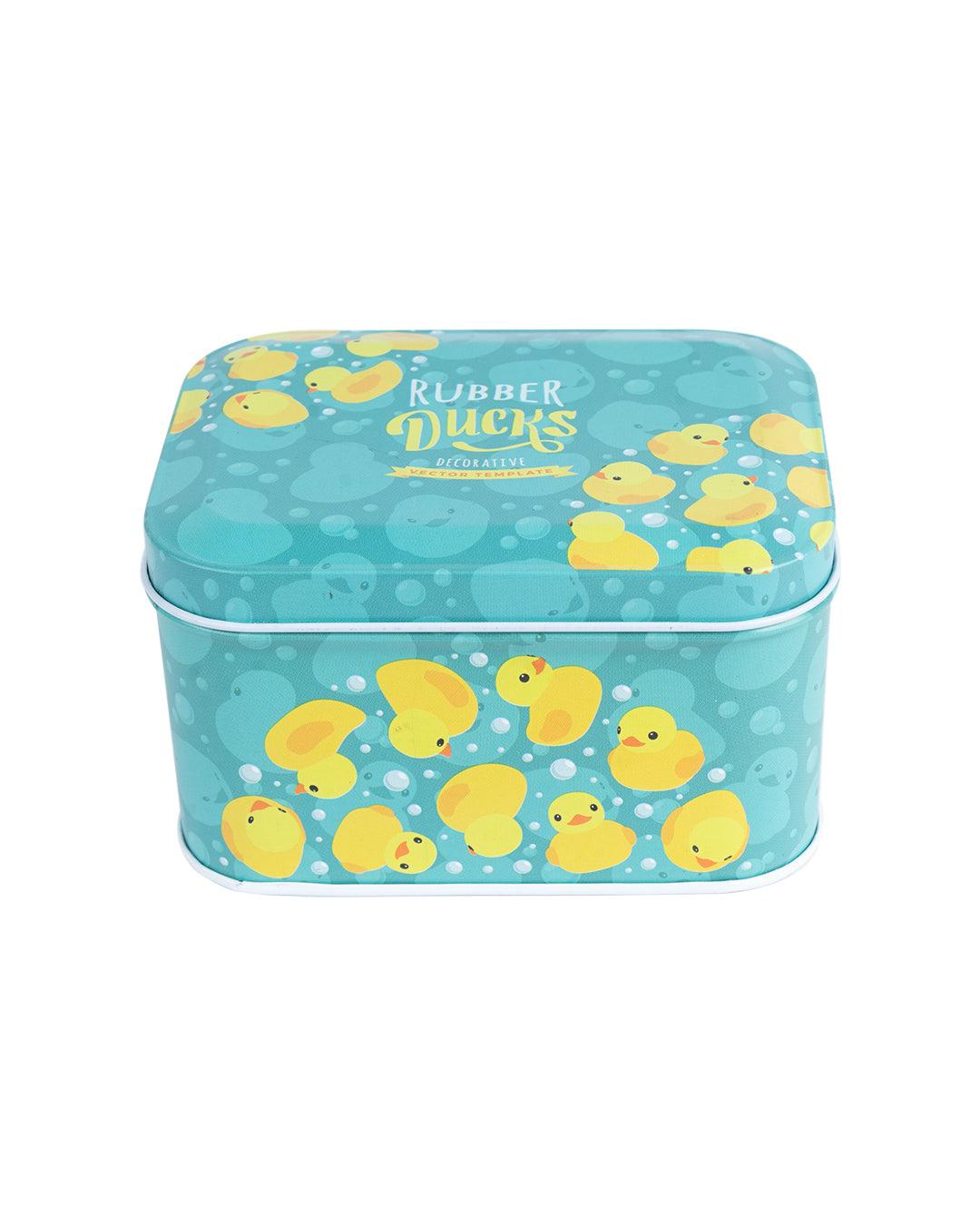 Home Storage Box, Teal Green, Tin - MARKET 99