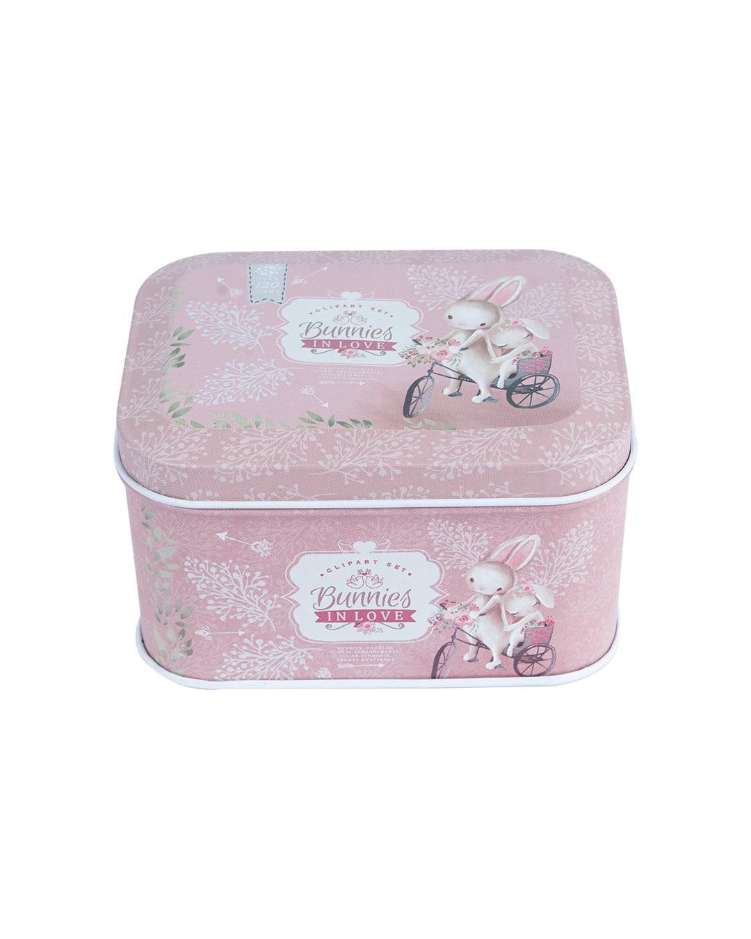 Home Storage Box with Lid, Blush Pink, Tin - MARKET 99