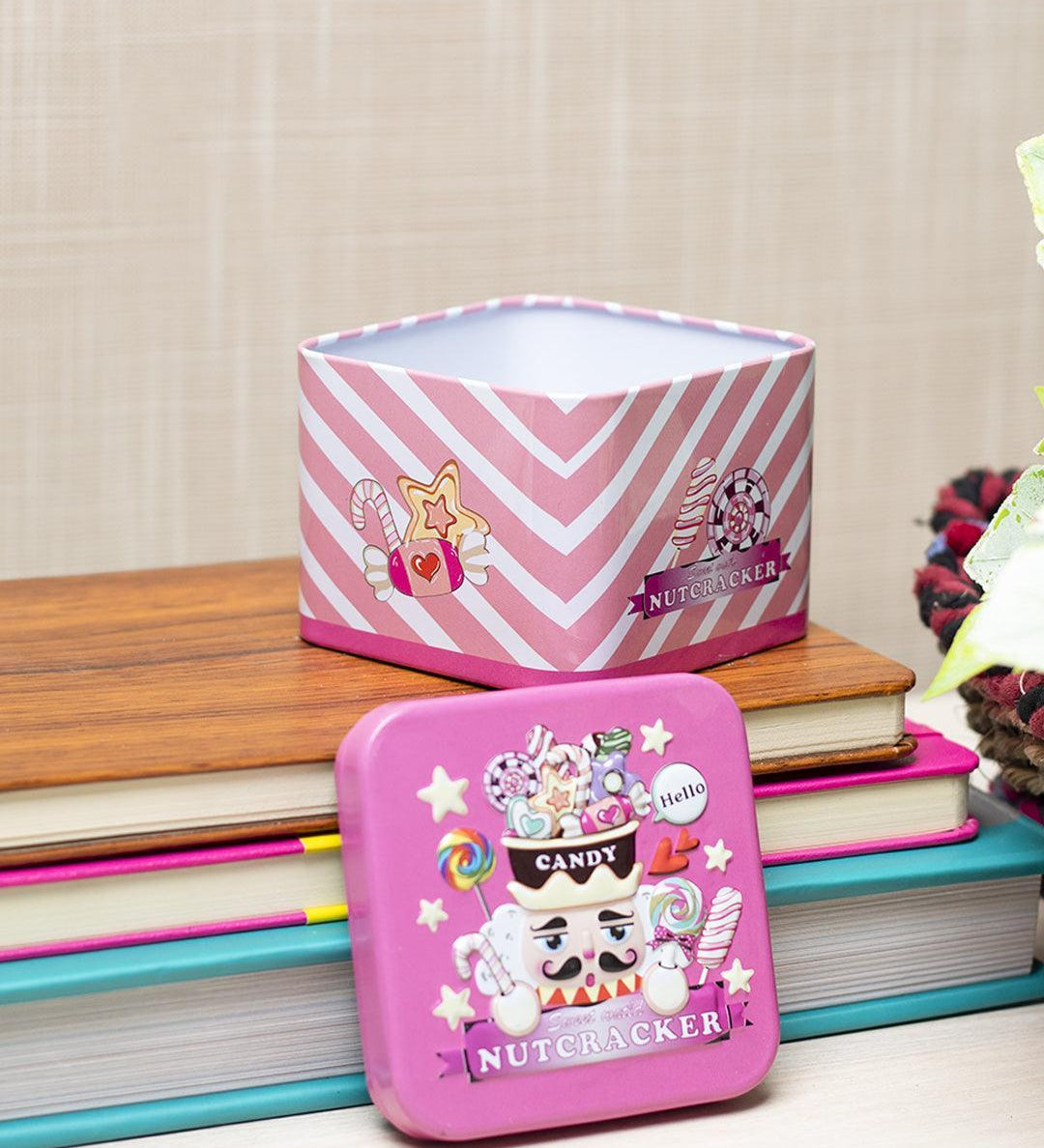 Home Tin Storage Box, Pink - MARKET 99