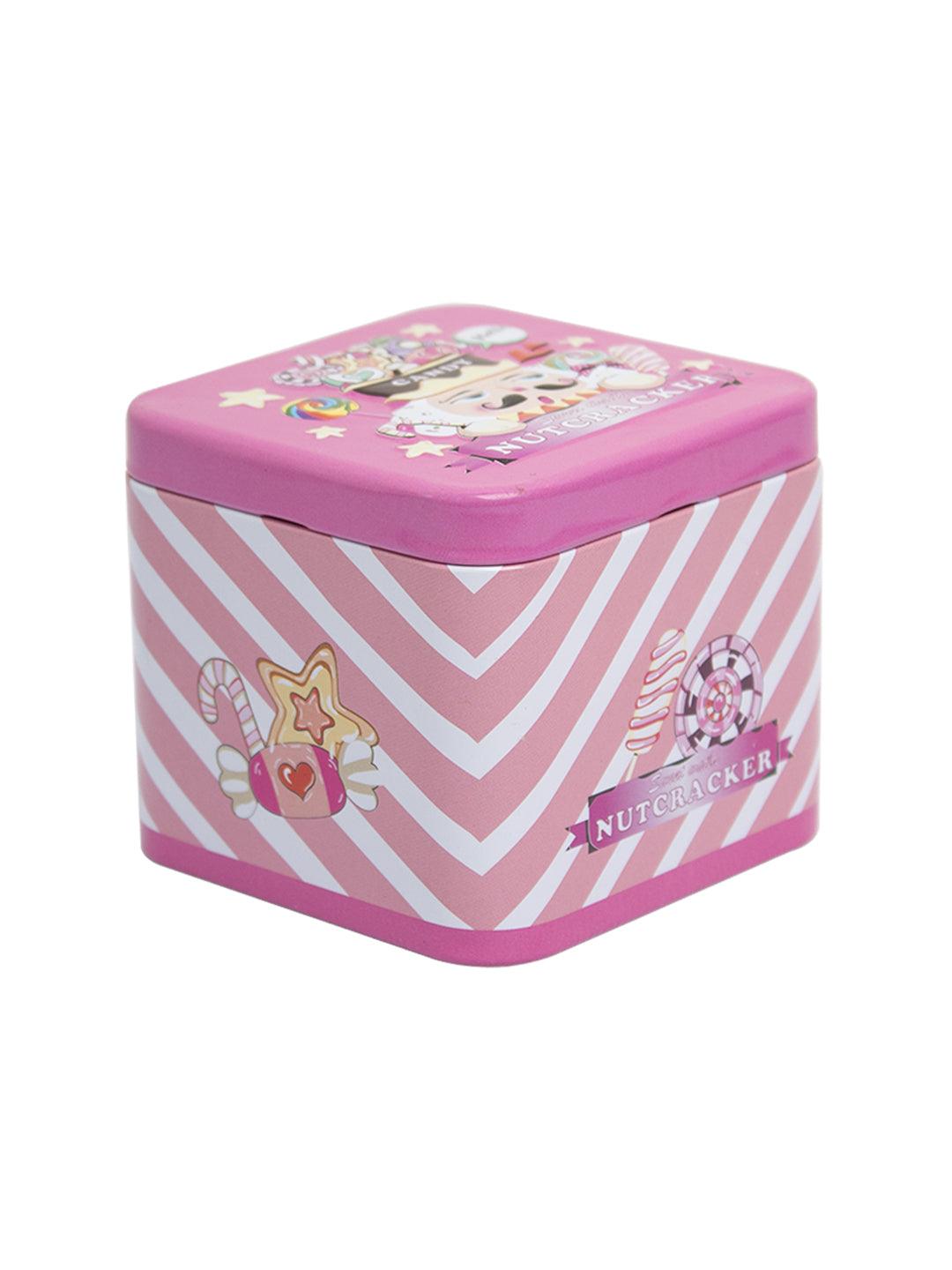 Home Tin Storage Box, Pink - MARKET 99