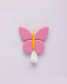Hook Set, Self Adhesive Hooks, Butterfly Shape, Pink, Plastic, Set of 4 - MARKET 99