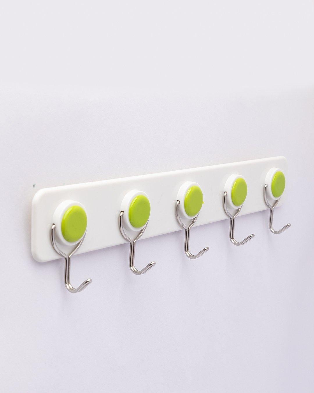 Hook, Wall Hook Strip, Sturdy & Stable, Green, Plastic - MARKET 99