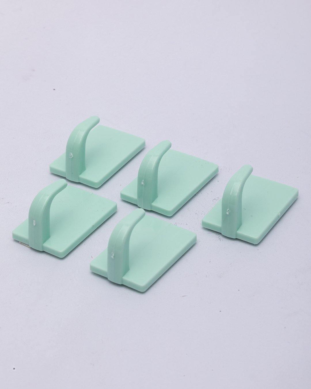 Hooks, Green, Plastic, Set of 10 - MARKET 99