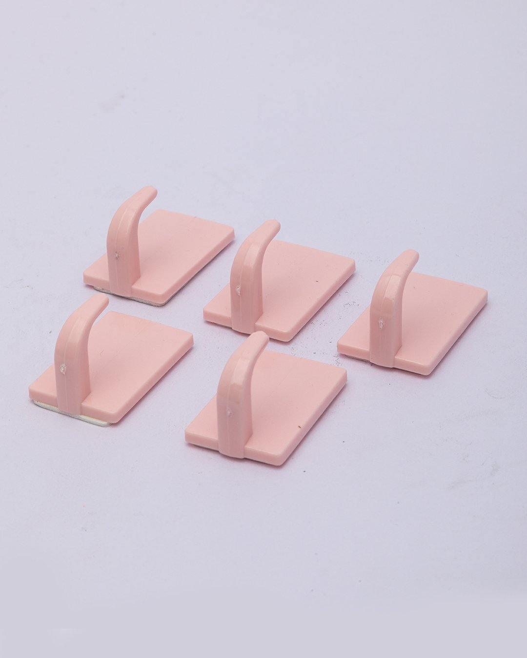 Hooks, Pink, Plastic, Set of 10 - MARKET 99