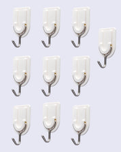 Hooks, White, Plastic, Set of 10 - MARKET 99