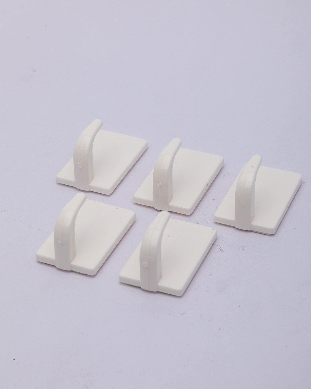 Hooks, White, Plastic, Set of 10 - MARKET 99