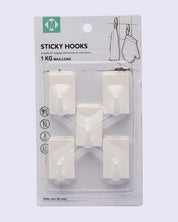 Hooks, White, Plastic, Set of 10 - MARKET 99