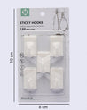 Hooks, White, Plastic, Set of 10 - MARKET 99