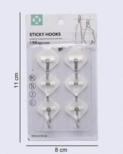 Hooks, White, Plastic, Set of 12 - MARKET 99