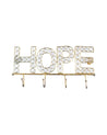"HOPE Sign" Crystal Wall Hook, 4 Hooks, Golden, Iron