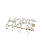 "HOPE Sign" Crystal Wall Hook, 4 Hooks, Golden, Iron - MARKET 99