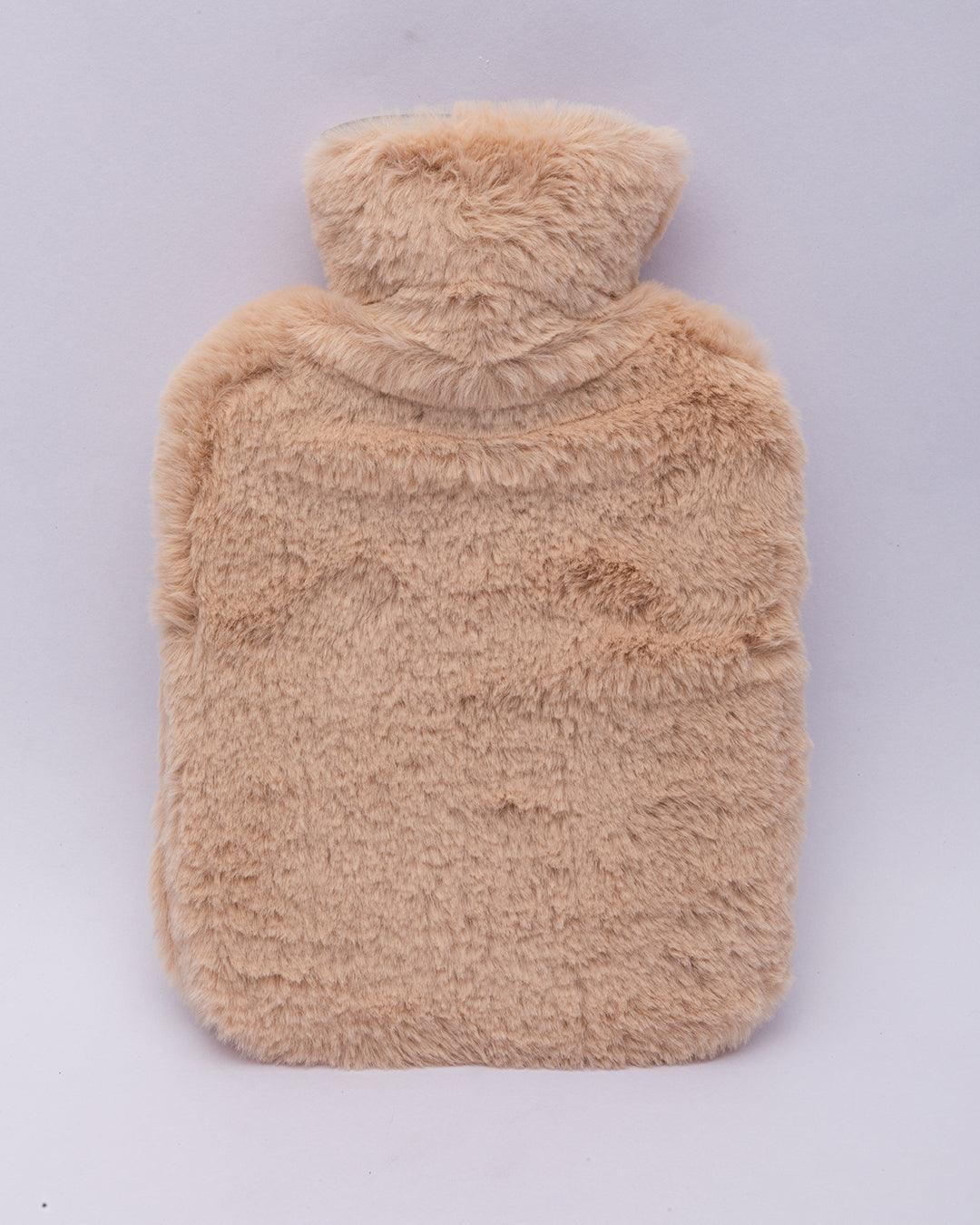 Hot Water Bag, for Pain Relief, Bunny Shaped Design, Cream Colour, Fleece, 850 mL - MARKET 99