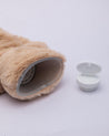 Hot Water Bag, for Pain Relief, Bunny Shaped Design, Cream Colour, Fleece, 850 mL - MARKET 99