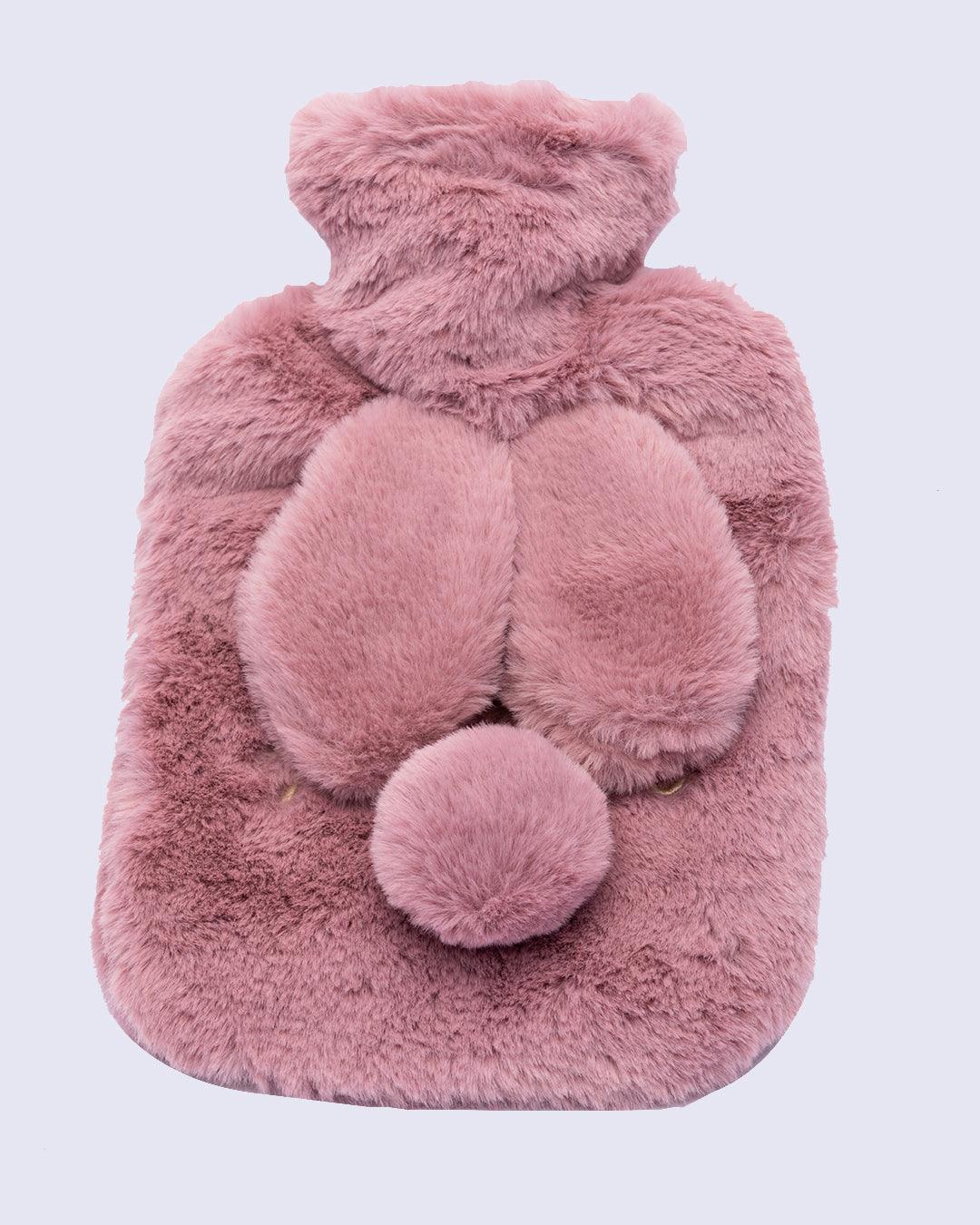 Hot Water Bag, for Pain Relief, Bunny Shaped Design, Purple, Fleece, 850 mL - MARKET 99