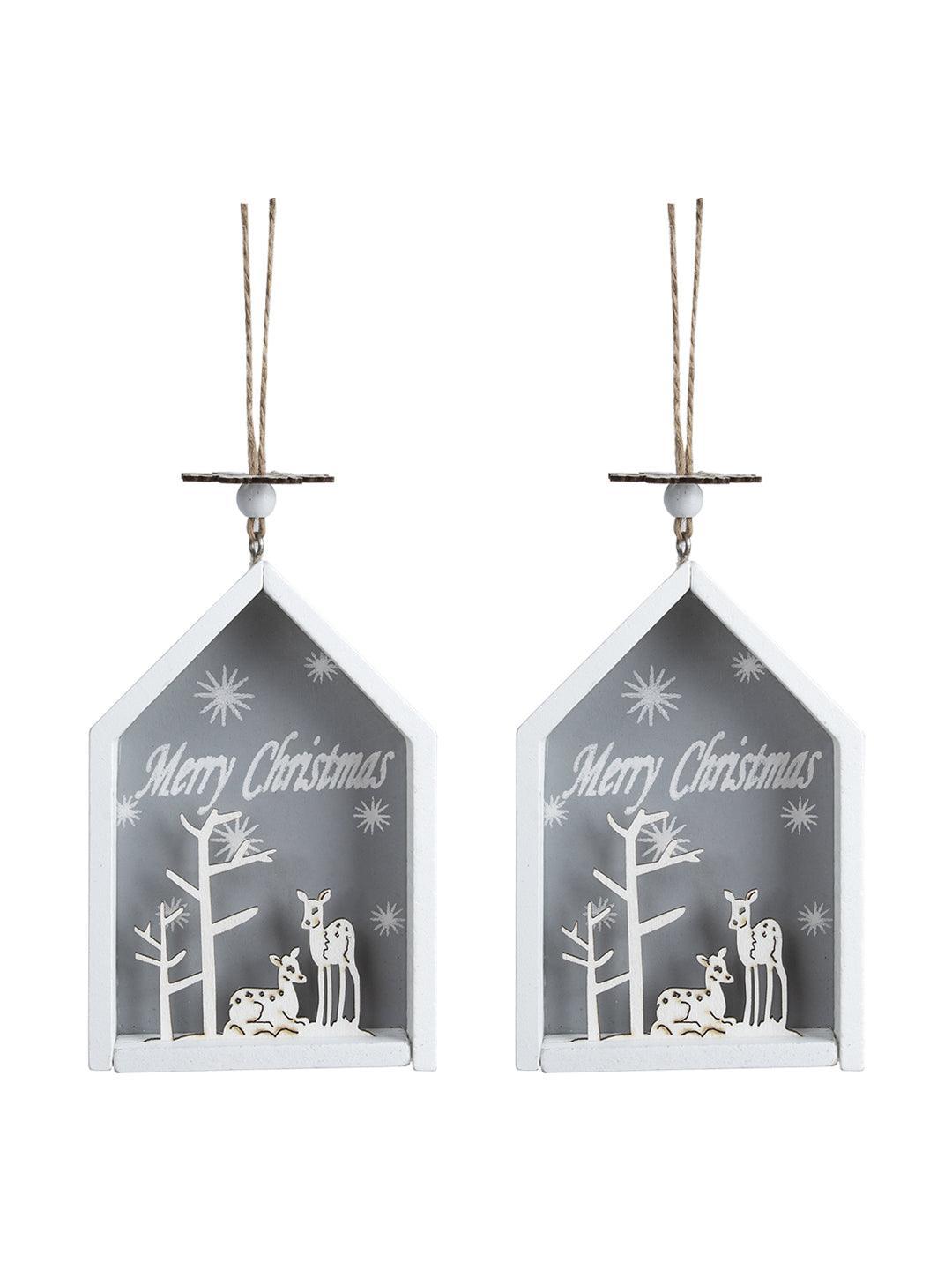 House Design - "Merry Christmas" Hanging Plaque Set Of 2 Pcs - MARKET 99