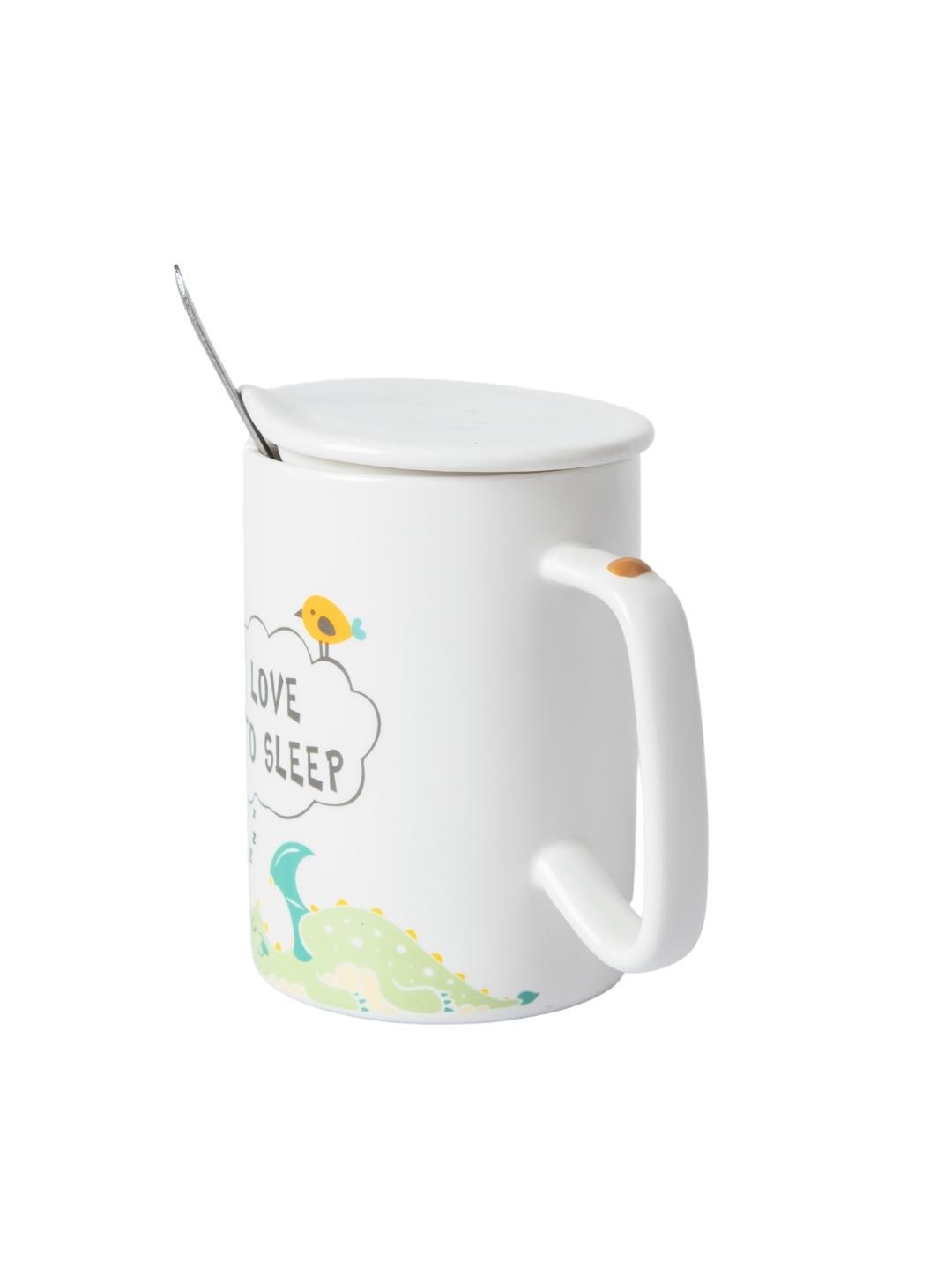 I LOVE TO SLEEP' Coffee Mug With Lid - Dragon, 400 Ml