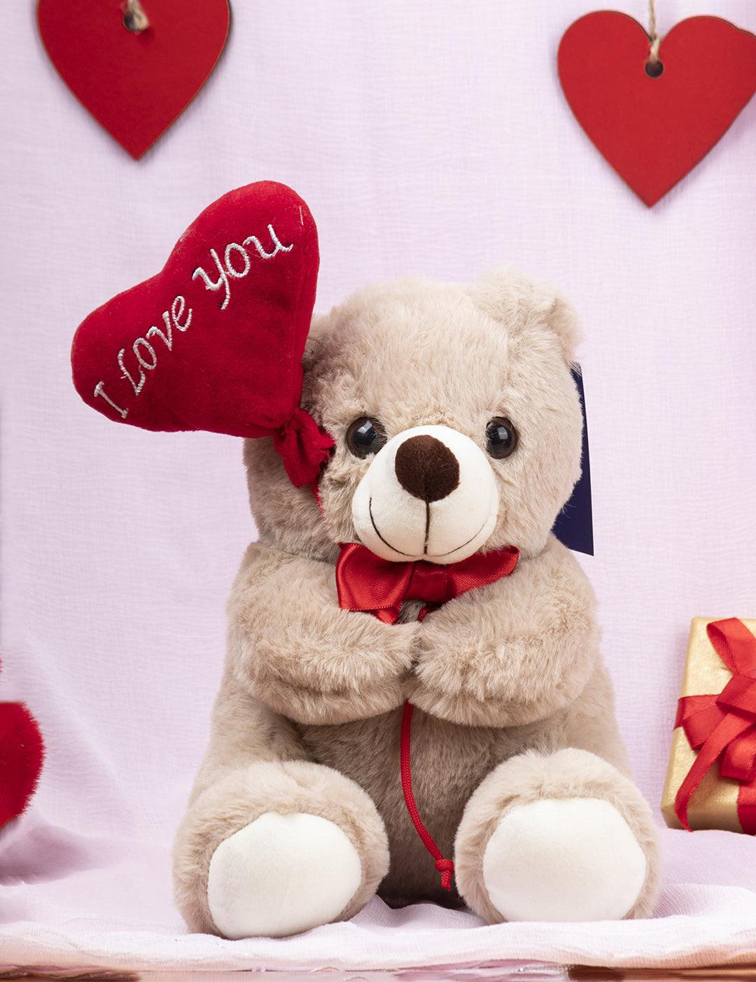 I Love You Balloon Heart Teddy Bear (25Cm) - For Valentine'S Day - MARKET 99