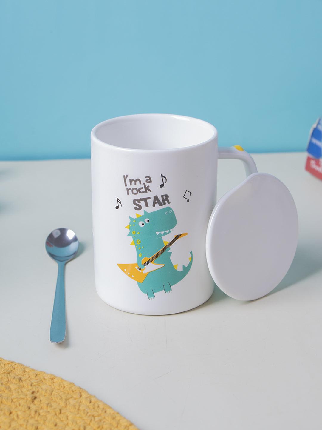 I'M a rock STAR' Coffee Mug With Lid - Dragon, 400 Ml