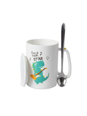 I'M a rock STAR' Coffee Mug With Lid - Dragon, 400 Ml