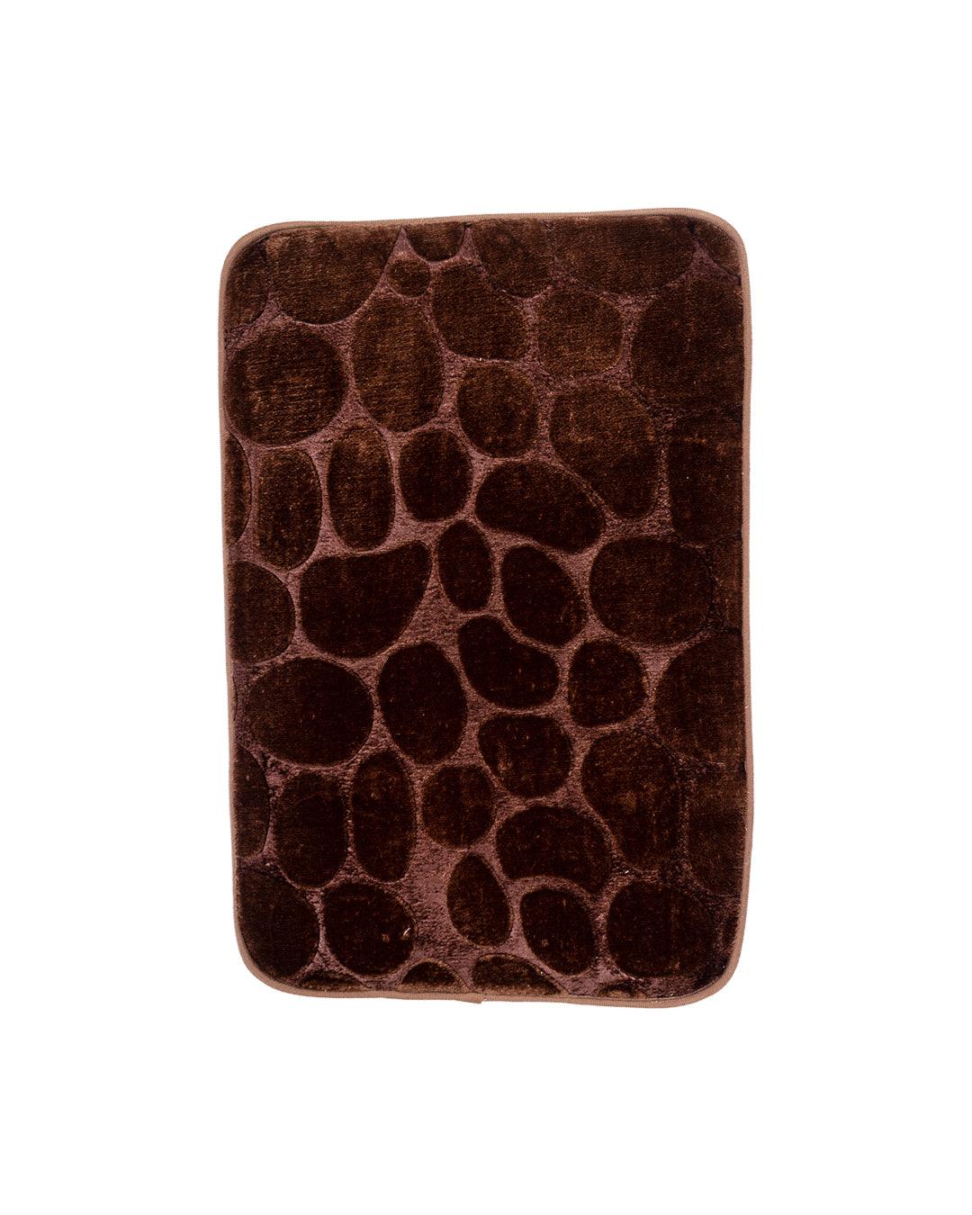 Indoor Mat, Stone Design, Brown, Microfiber - MARKET 99