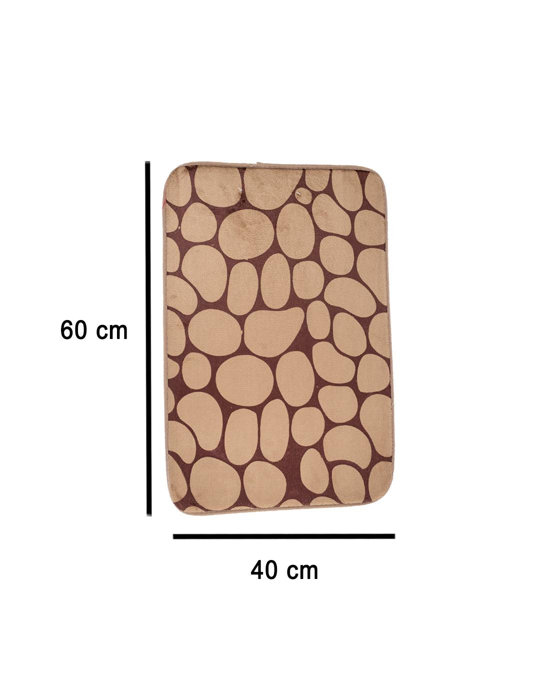 Indoor Mat, Stone Design, Camel, Microfiber - MARKET 99