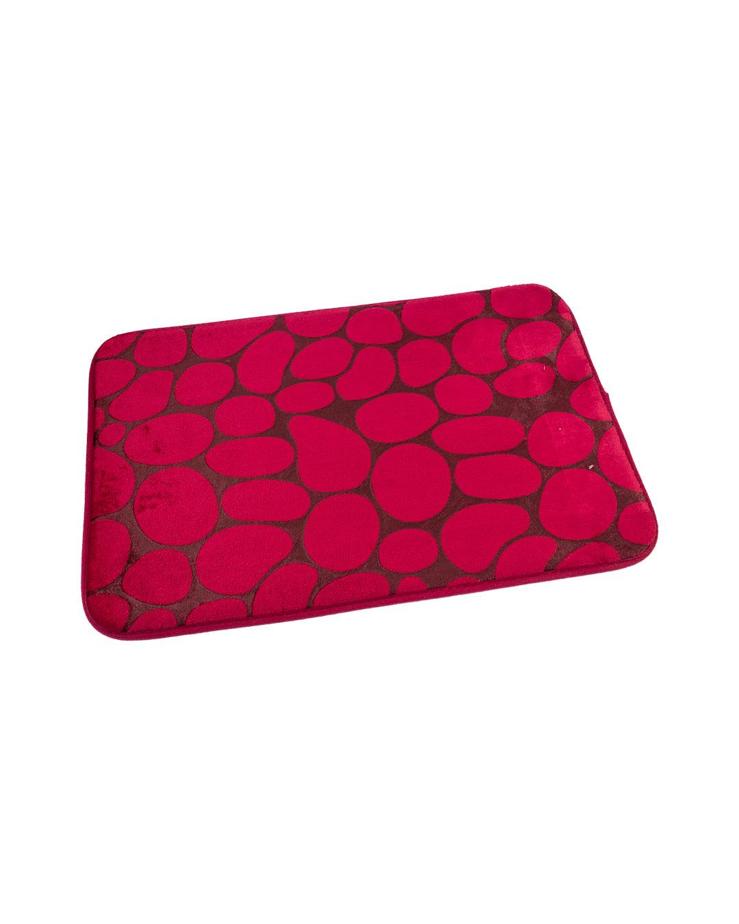 Indoor Mat, Stone Design, Red, Microfiber - MARKET 99