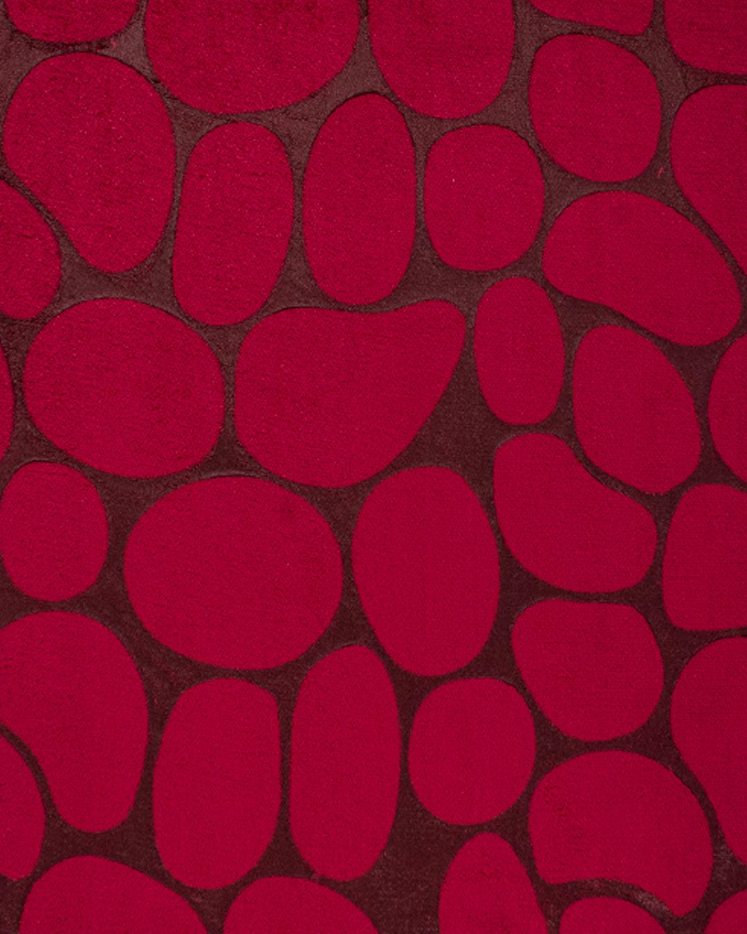 Indoor Mat, Stone Design, Red, Microfiber - MARKET 99
