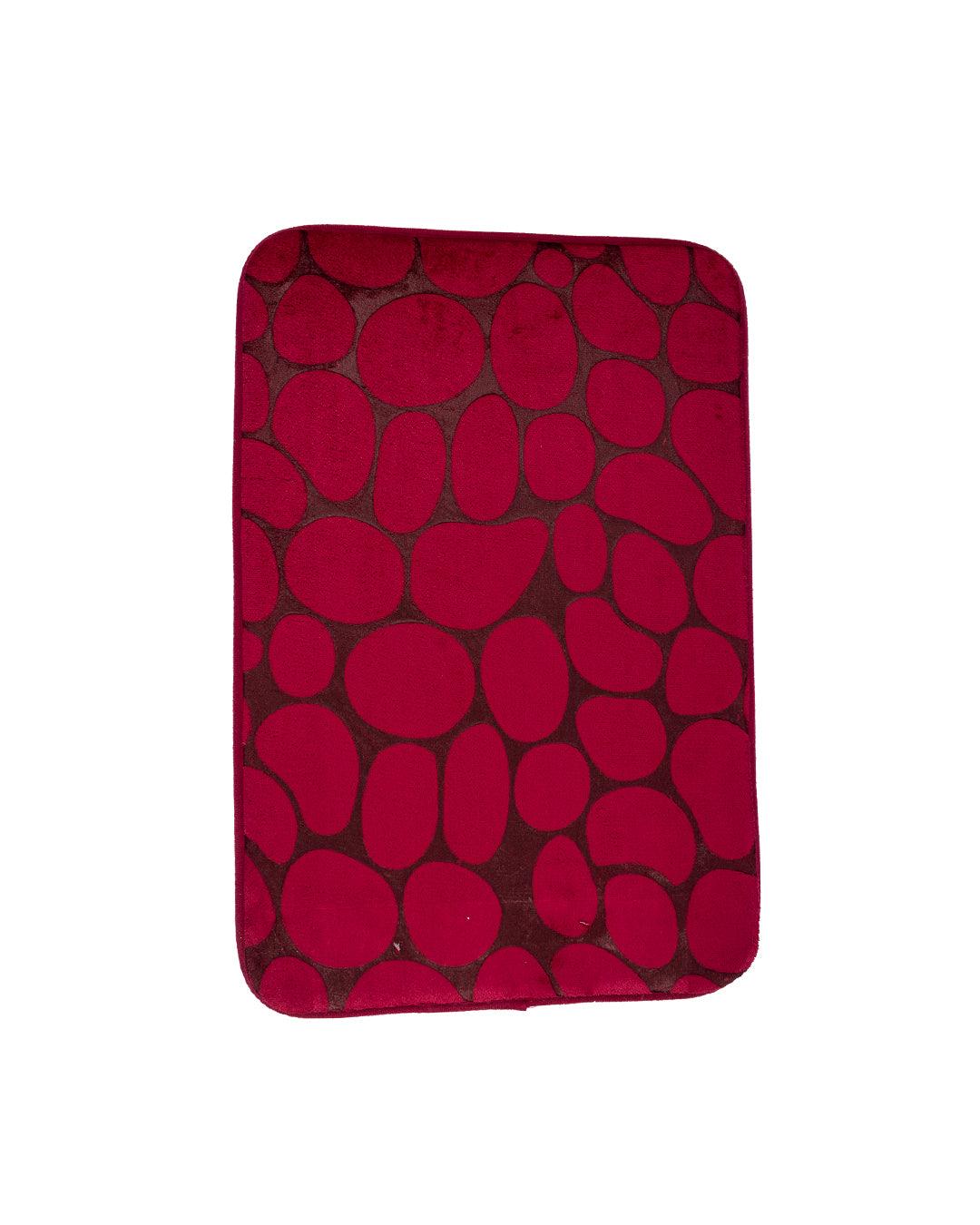 Indoor Mat, Stone Design, Red, Microfiber - MARKET 99