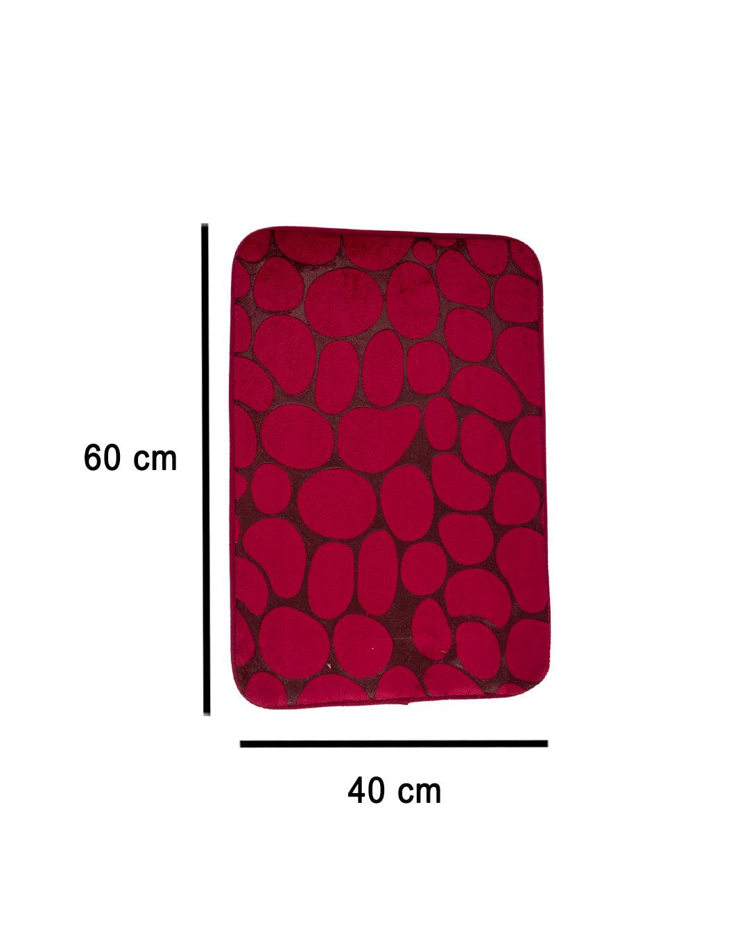 Indoor Mat, Stone Design, Red, Microfiber - MARKET 99