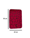 Indoor Mat, Stone Design, Red, Microfiber - MARKET 99