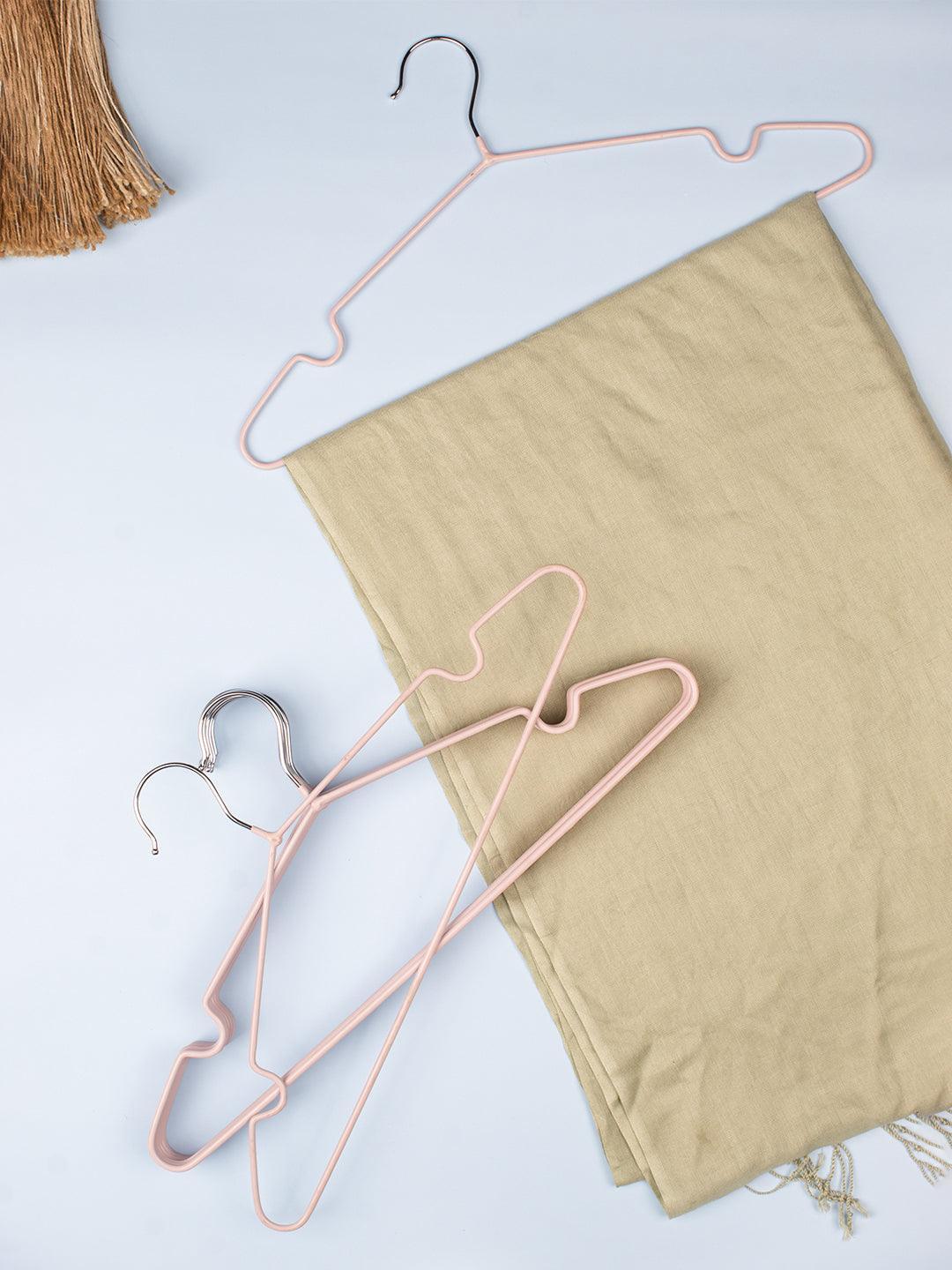 Iron, Cloth Hanger Set Of 6 Pcs, Plain, Glossy : Finish