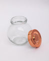 Jar Set, Transparent, Copper, Set of 3, 200 mL - MARKET 99