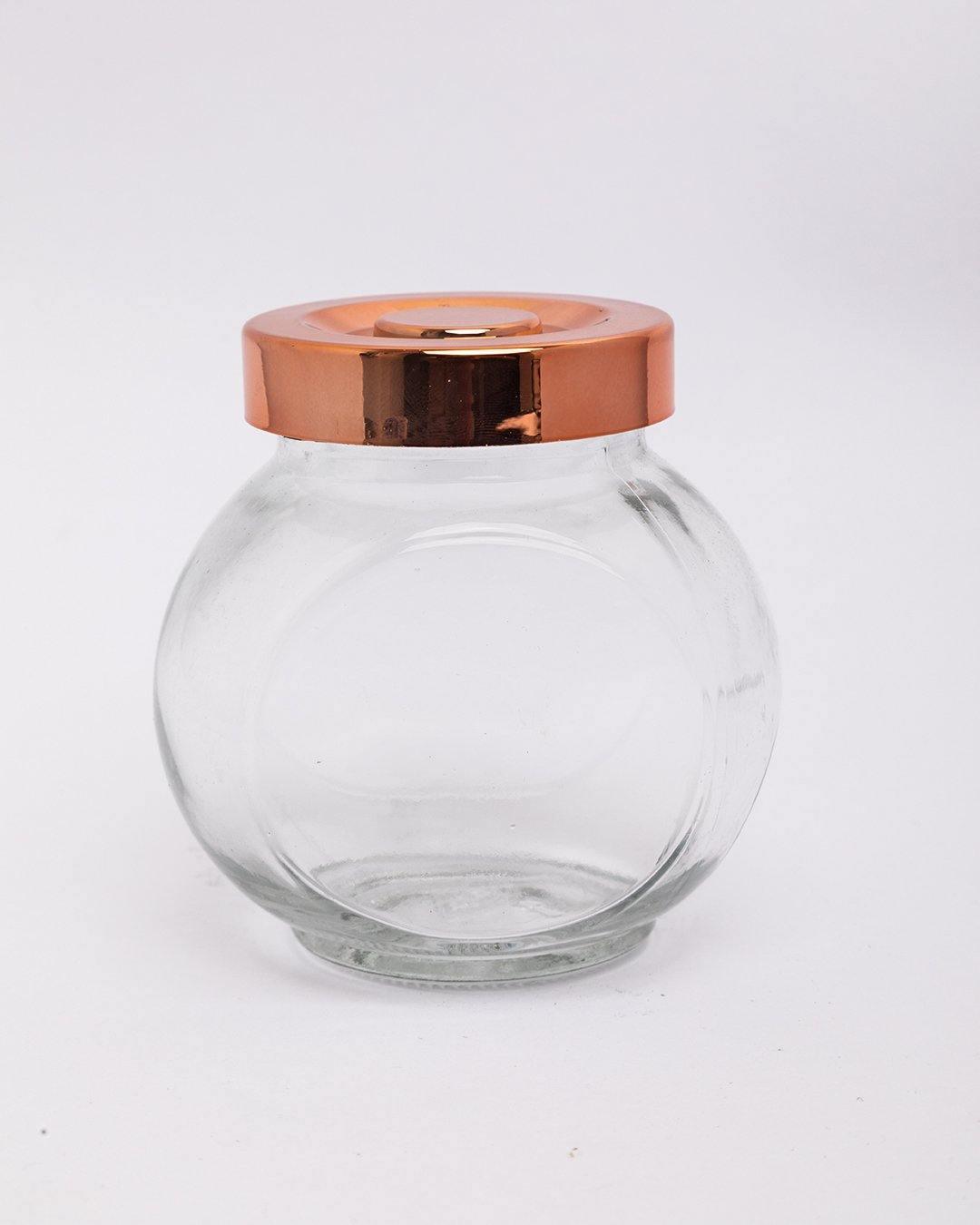 Jar Set, Transparent, Copper, Set of 3, 200 mL - MARKET 99