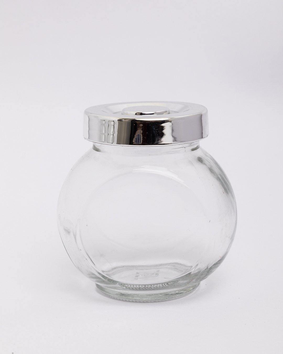 Jar Set, Transparent, Silver, Set of 3, 200 mL - MARKET 99