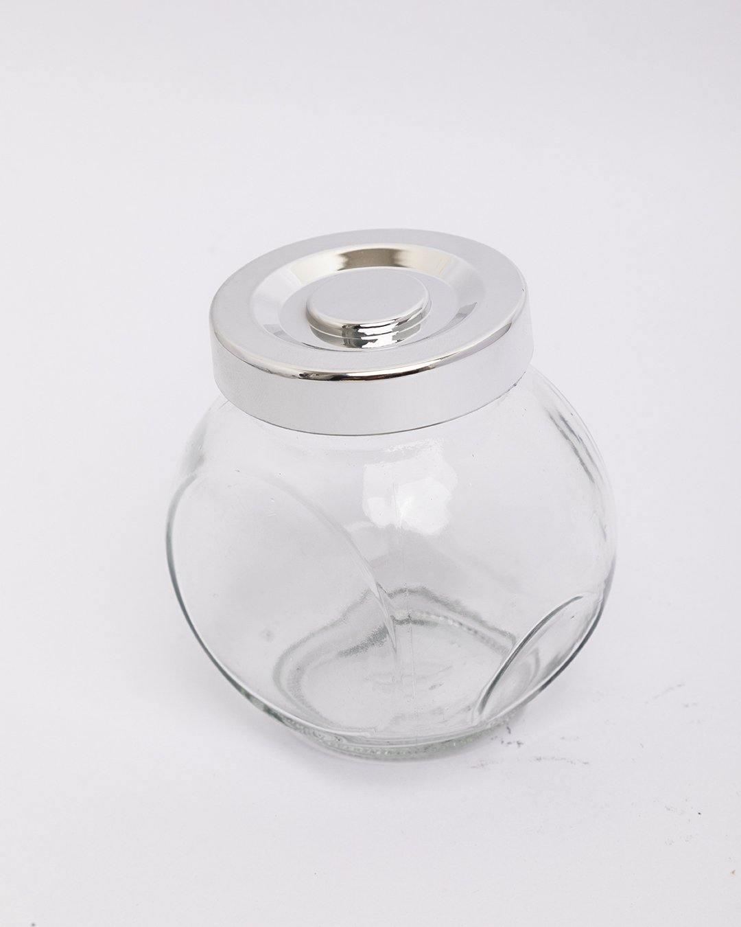 Jar Set, Transparent, Silver, Set of 3, 200 mL - MARKET 99