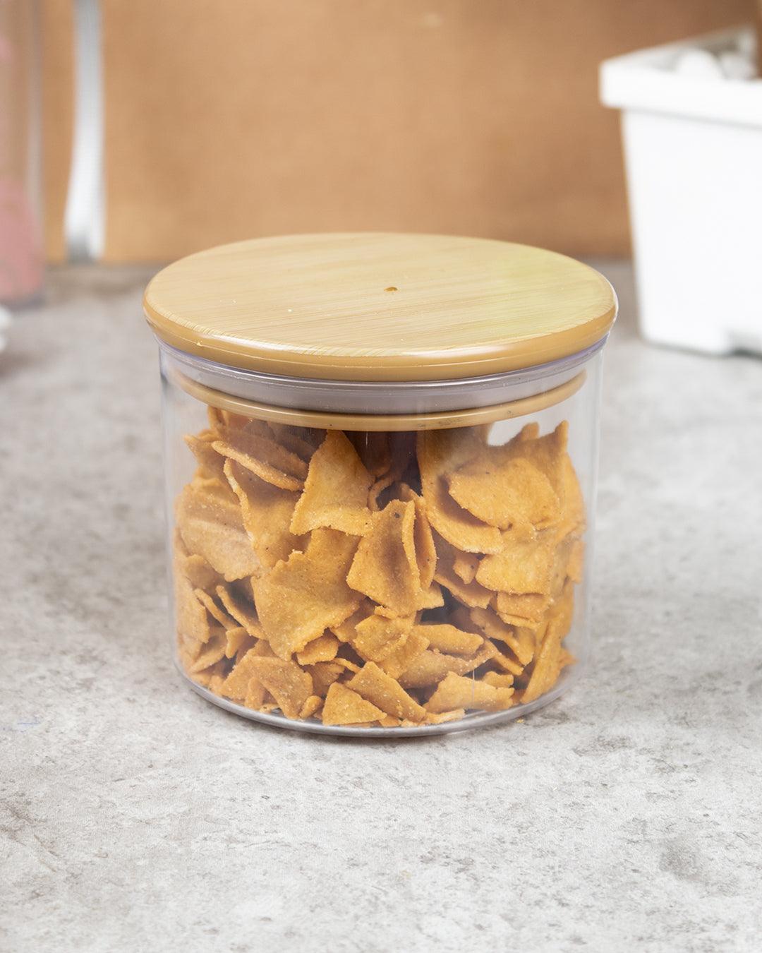 Jar with Airtight Lid, Brown, Plastic, 500 mL - MARKET 99