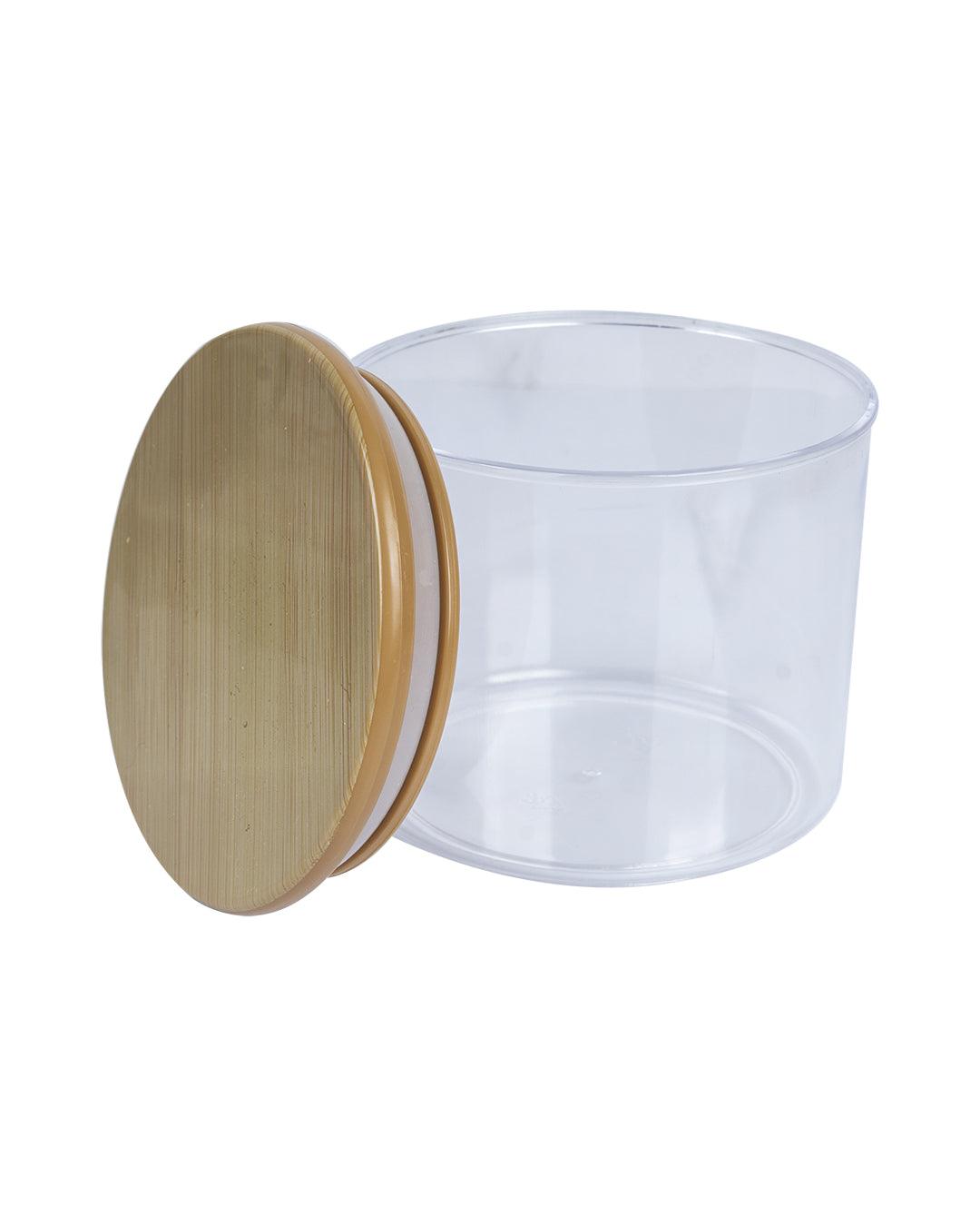 Jar with Airtight Lid, Brown, Plastic, 500 mL - MARKET 99